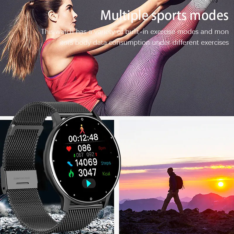Ladies Full Touch Screen Sports Fitness Watch