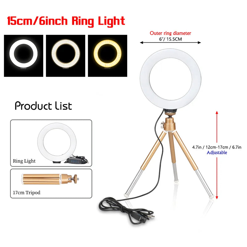 selfie ring light with tripod stand | Widgetbud