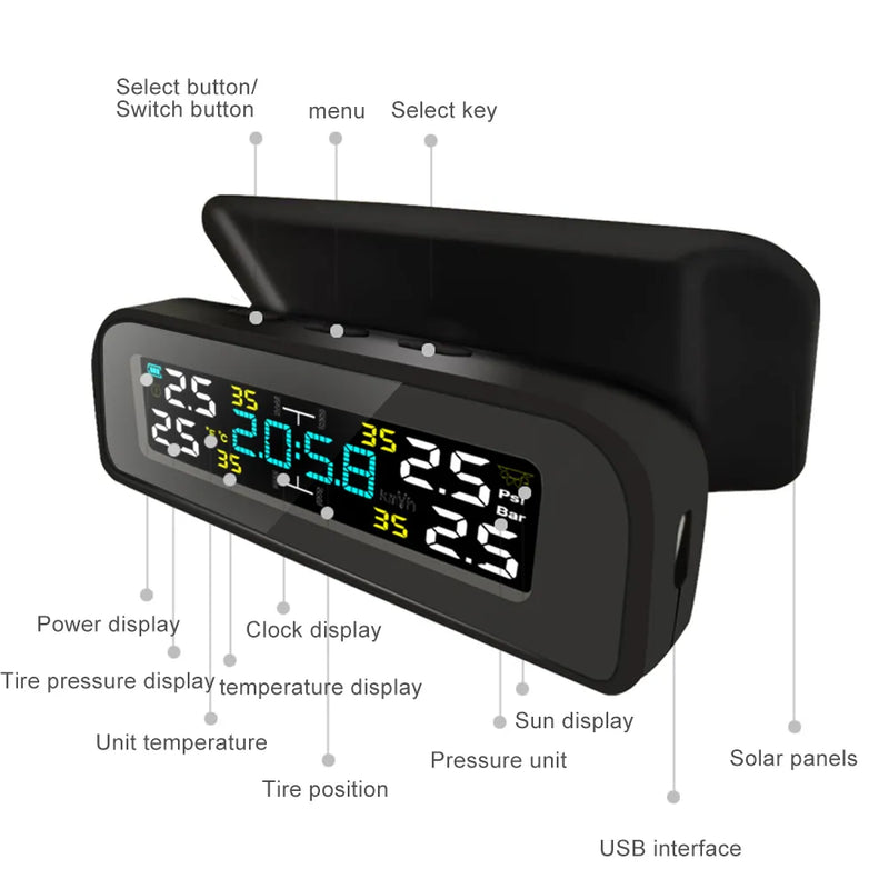 Car TPMS Tire Pressure Alarm Monitor System