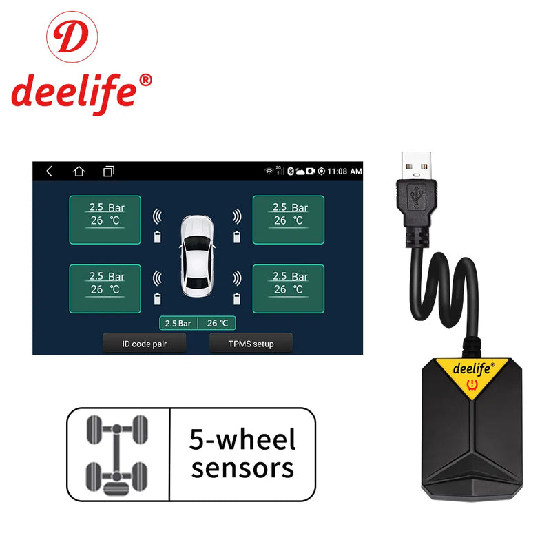 Deelife 5 Wheels TPMS