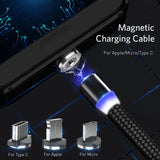 3A LED Magnetic USB Cable Fast Charging