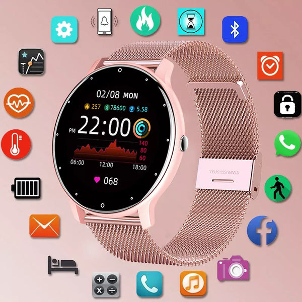 Ladies Full Touch Screen Sports Fitness Watch