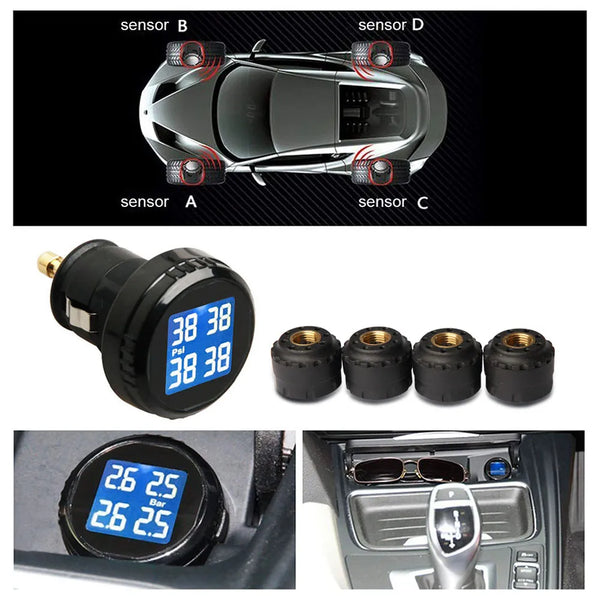 Car Cigarette Lighter TPMS Tire Pressure Monitor