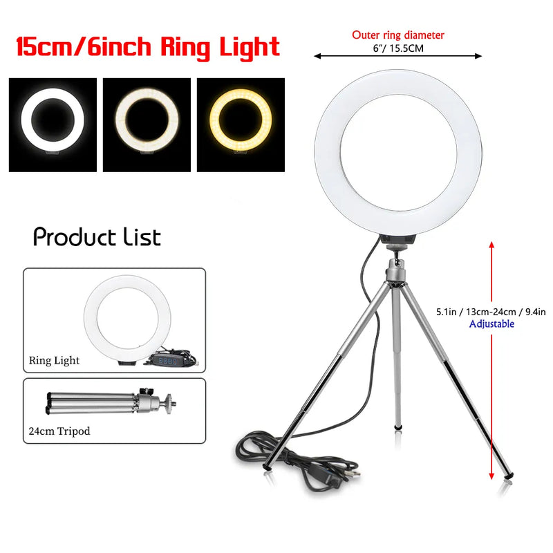 selfie ring light with tripod stand | Widgetbud