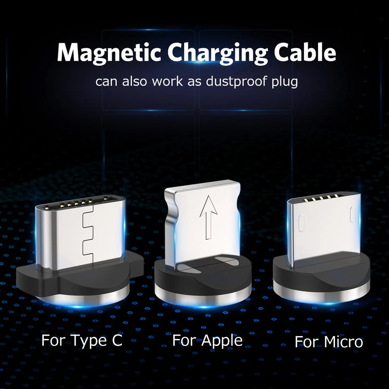 3A LED Magnetic USB Cable Fast Charging