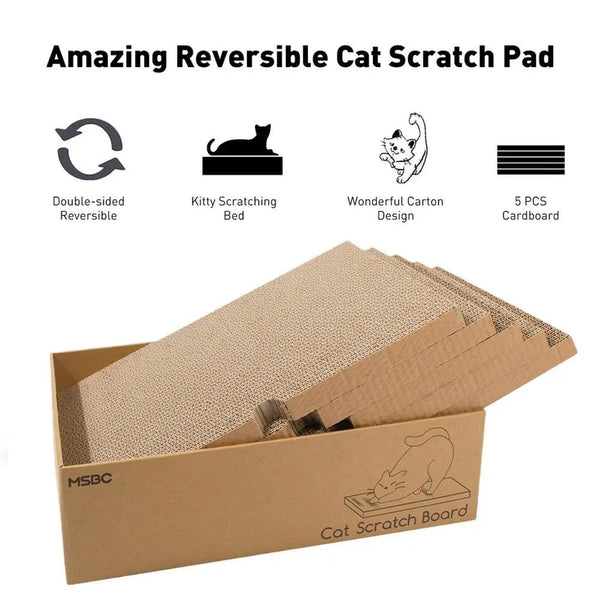 5pcs/box Cat Scratching Board Mat Scraper