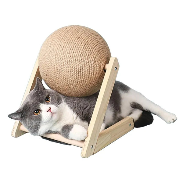 Cat Cratchers Ball Toys Sisal and Wood Stable Triangle