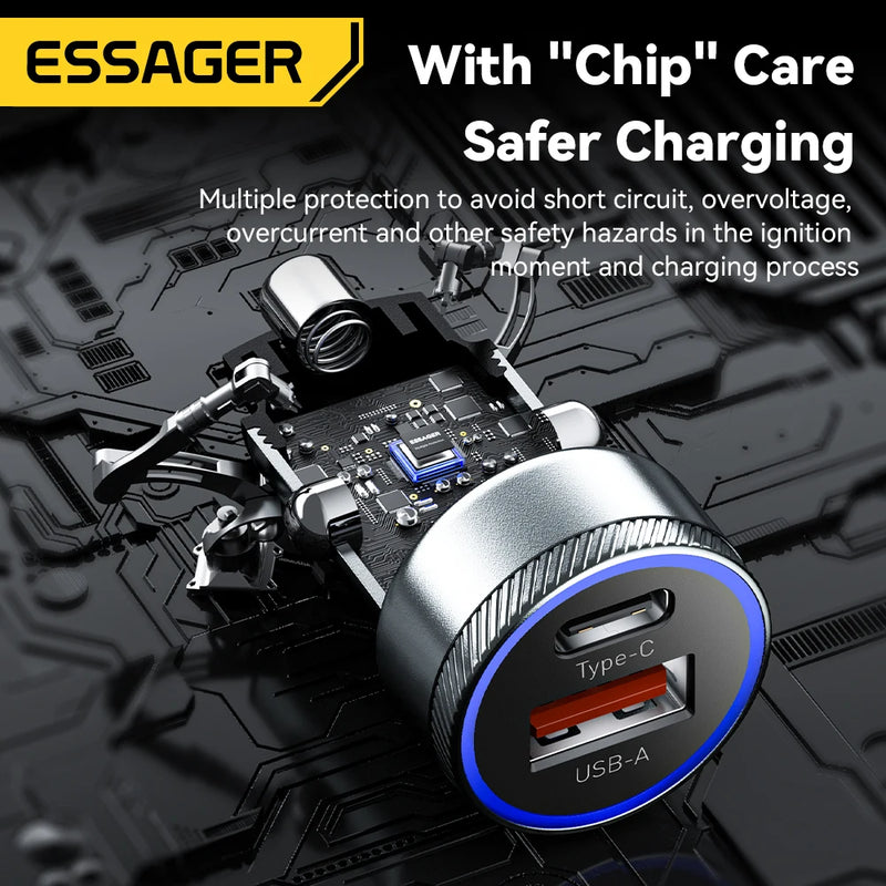 Essager 54W USB Car Charger 5A Fast Charing