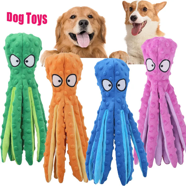 Plush Octopus Dog Toy