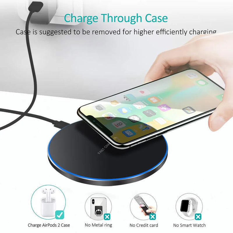 30W Fast Wireless Charger Pad for iPhone 14 13 12 11 Pro