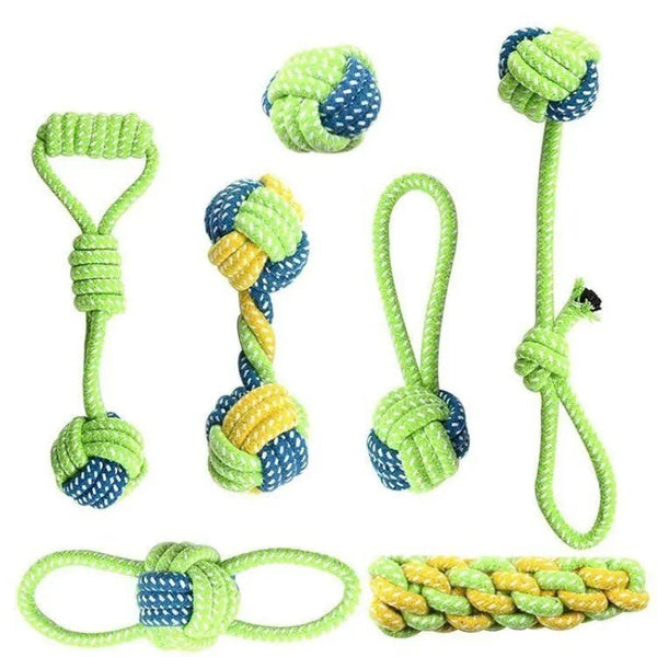 rope ball dog toy