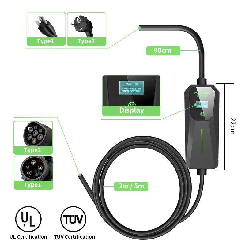 Daolar 3.5KW 16A car charger