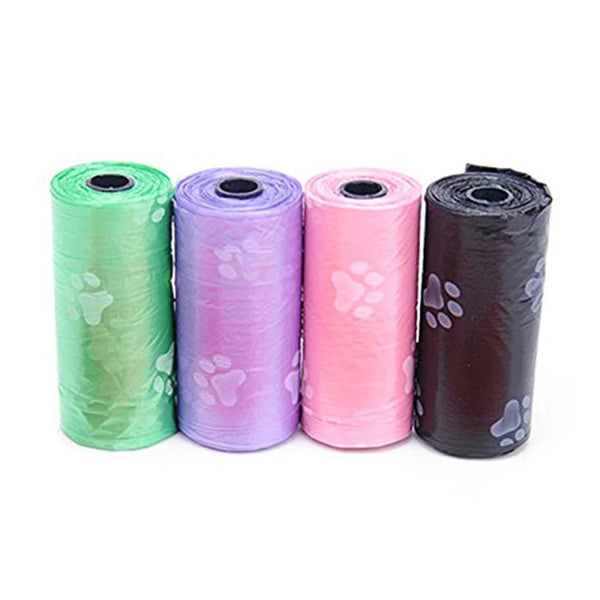 10 Rolls Paw Printing Dog Poop Bag  15 Bags/ Roll