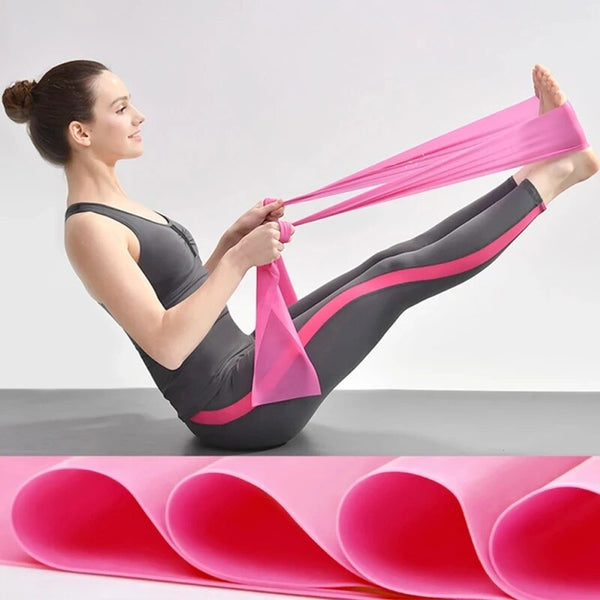 Yoga Pilates Stretch Resistance Band Exercise Fitness Band