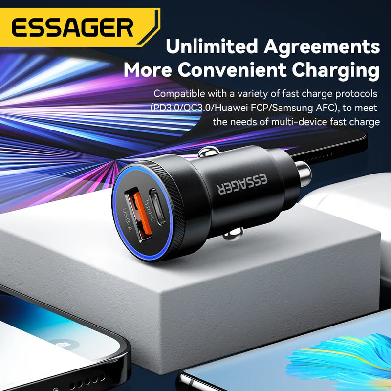 Essager 54W USB Car Charger 5A Fast Charing