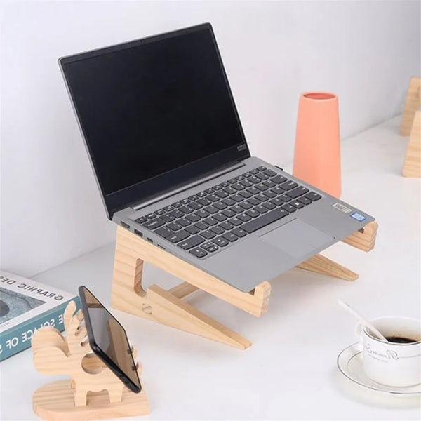 wooden laptop holder | Widgetbud