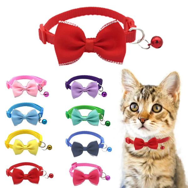 Pet Collars New Pet Bow Bell Collars