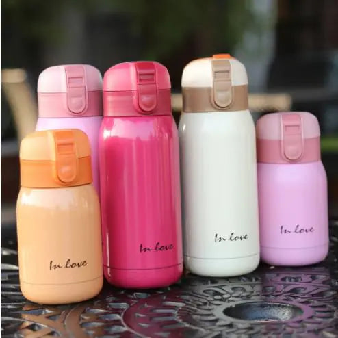 200ml/350ml Cute Candy Mini Thermos Cup Kids Cartoon Hot Water Bottle