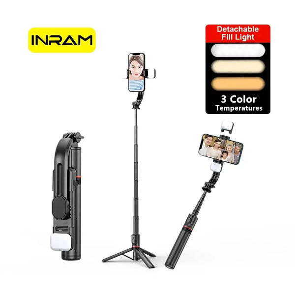 INRAM-L12d Foldable Wireless Bluetooth Selfie Stick