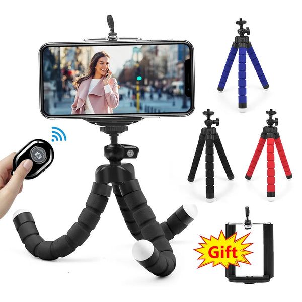 Mini Flexible Sponge Octopus Tripod