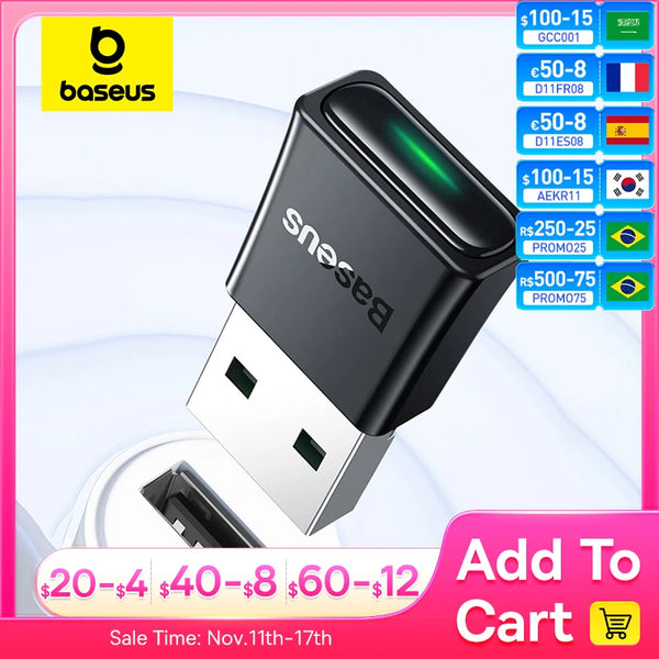 Baseus USB Bluetooth Adapter Wireless 5.3 Dongle