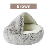 fluffy round cat bed | Widgetbud