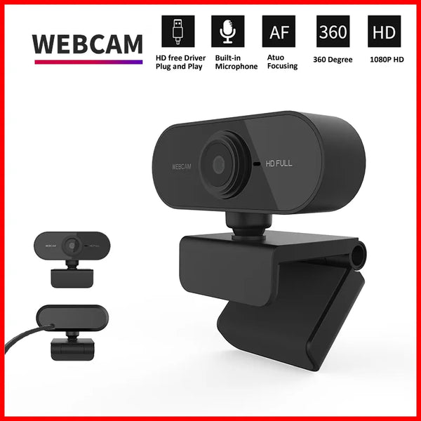 1080P HD Mini Webcam with microphone