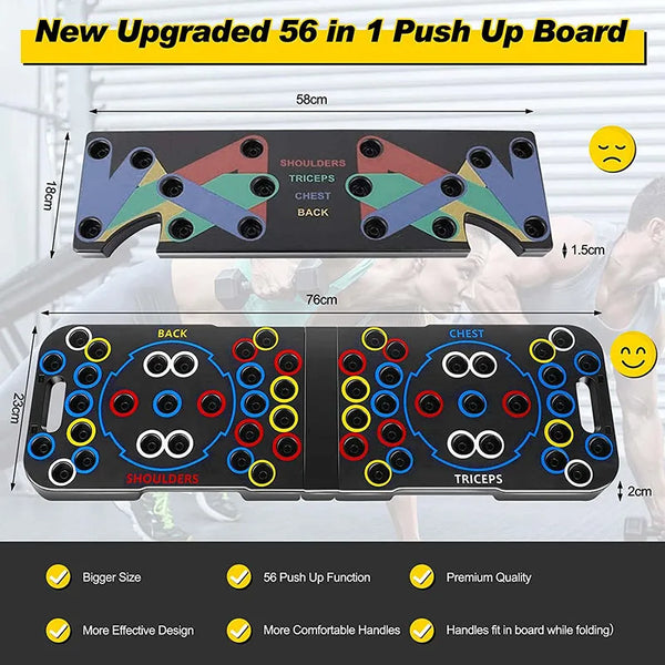 56-in-1 Push Up Board Bigger Size Multi-function Foldable Push Up Bar