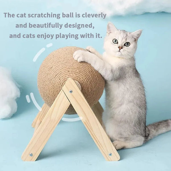 Cat Cratchers Ball Toys Sisal and Wood Stable Triangle