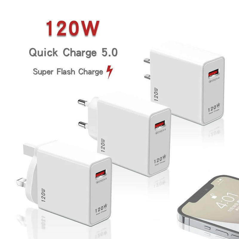 120W USB Charger Fast Charging