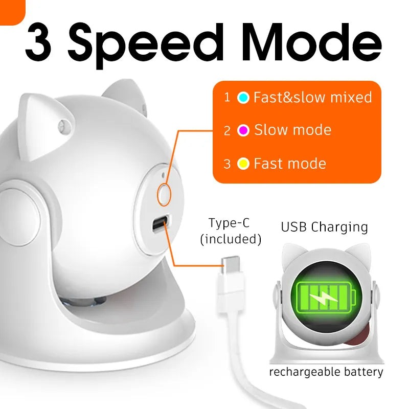 Teaser Cat Laser Toy Interactive Kitten Automatic Toy