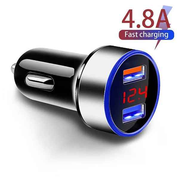 4.8A 5V Car Chargers 2 Ports Fast Charging