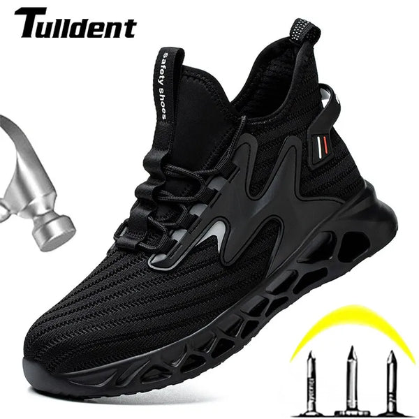 Men Work Safety Shoes Anti-puncture Working Sneakers