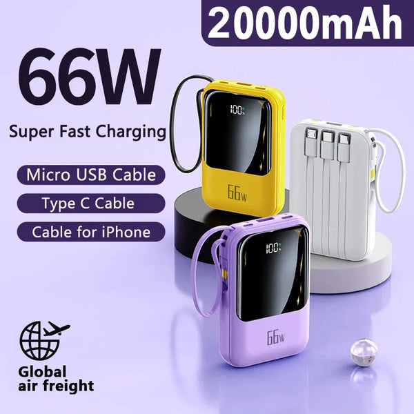 Mini Power Bank 20000mAh 66W Super Fast Charging