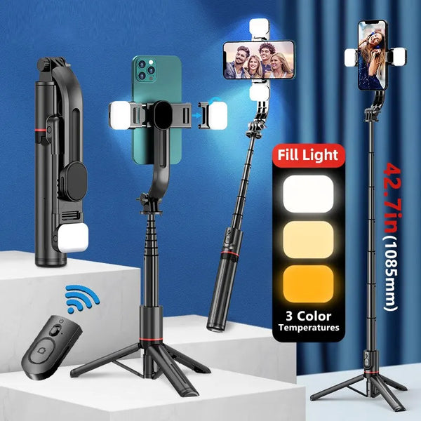 INRAM-L12d Foldable Wireless Bluetooth Selfie Stick