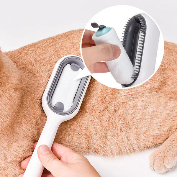 Double sided hair removal brushes for cats 