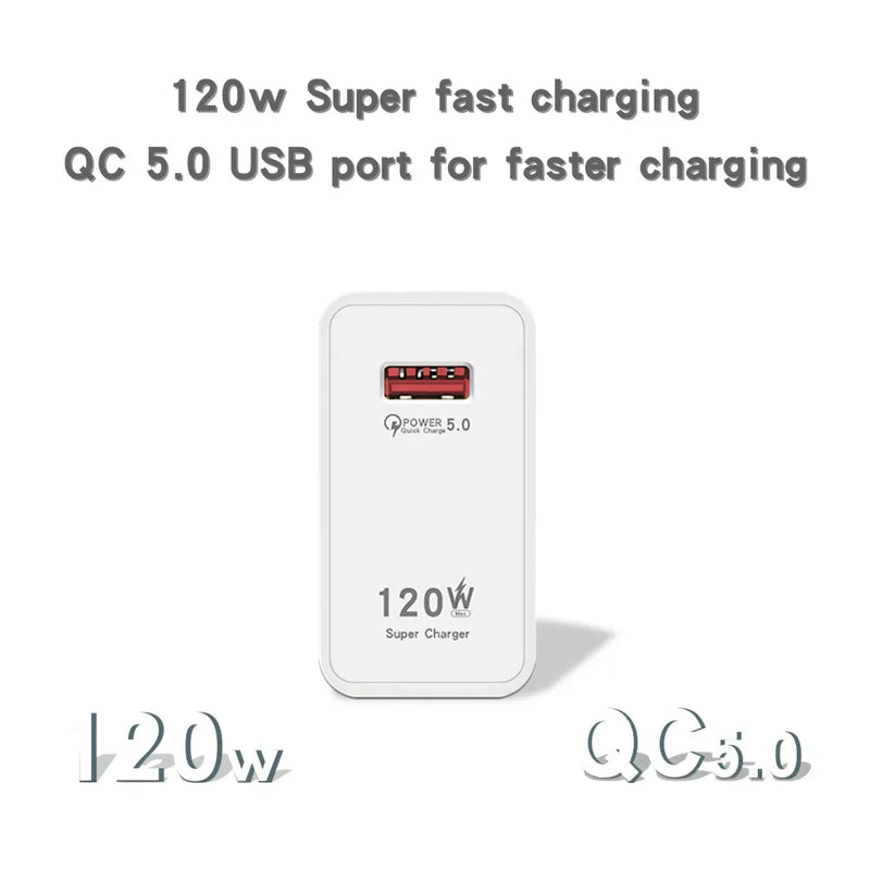 120W USB Charger Fast Charging