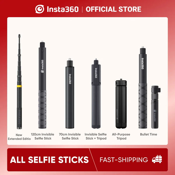 Insta360 70cm/114cm/3M/2-in-1 Invisible Selfie Stick