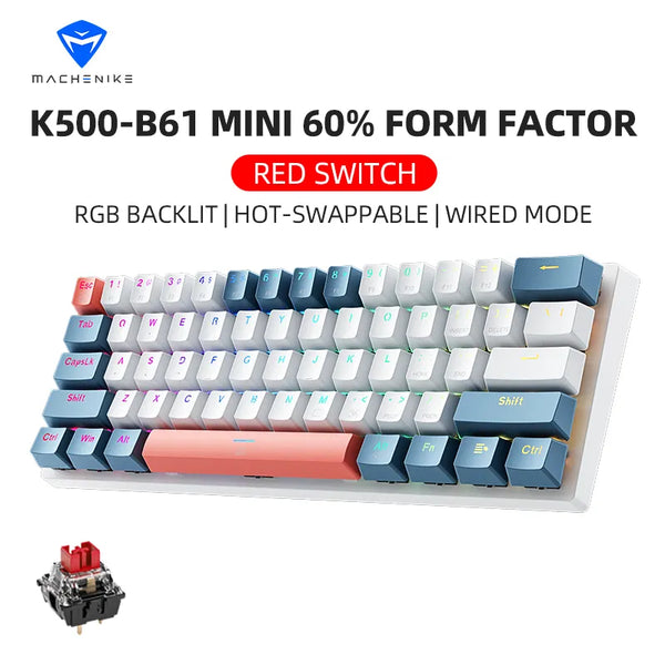 Machenike K500-B61 Mini Mechanical Keybaord