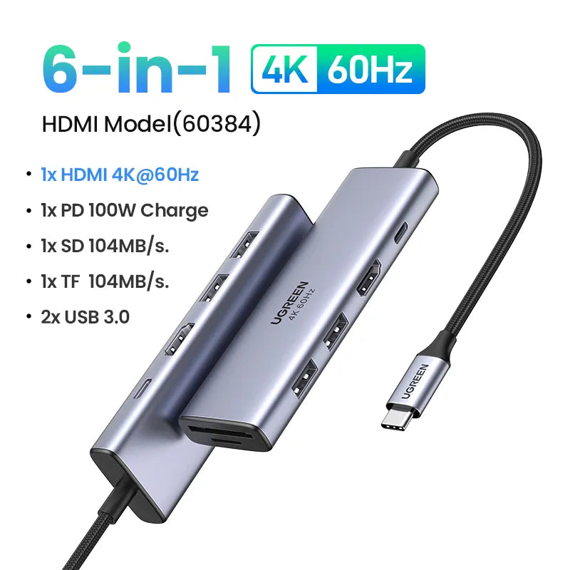 UGREEN USB C HUB 4K60Hz Type C