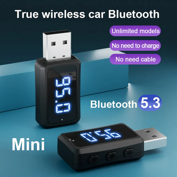 Car Bluetooth 5.3 FM02 Mini USB Transmitter Receiver